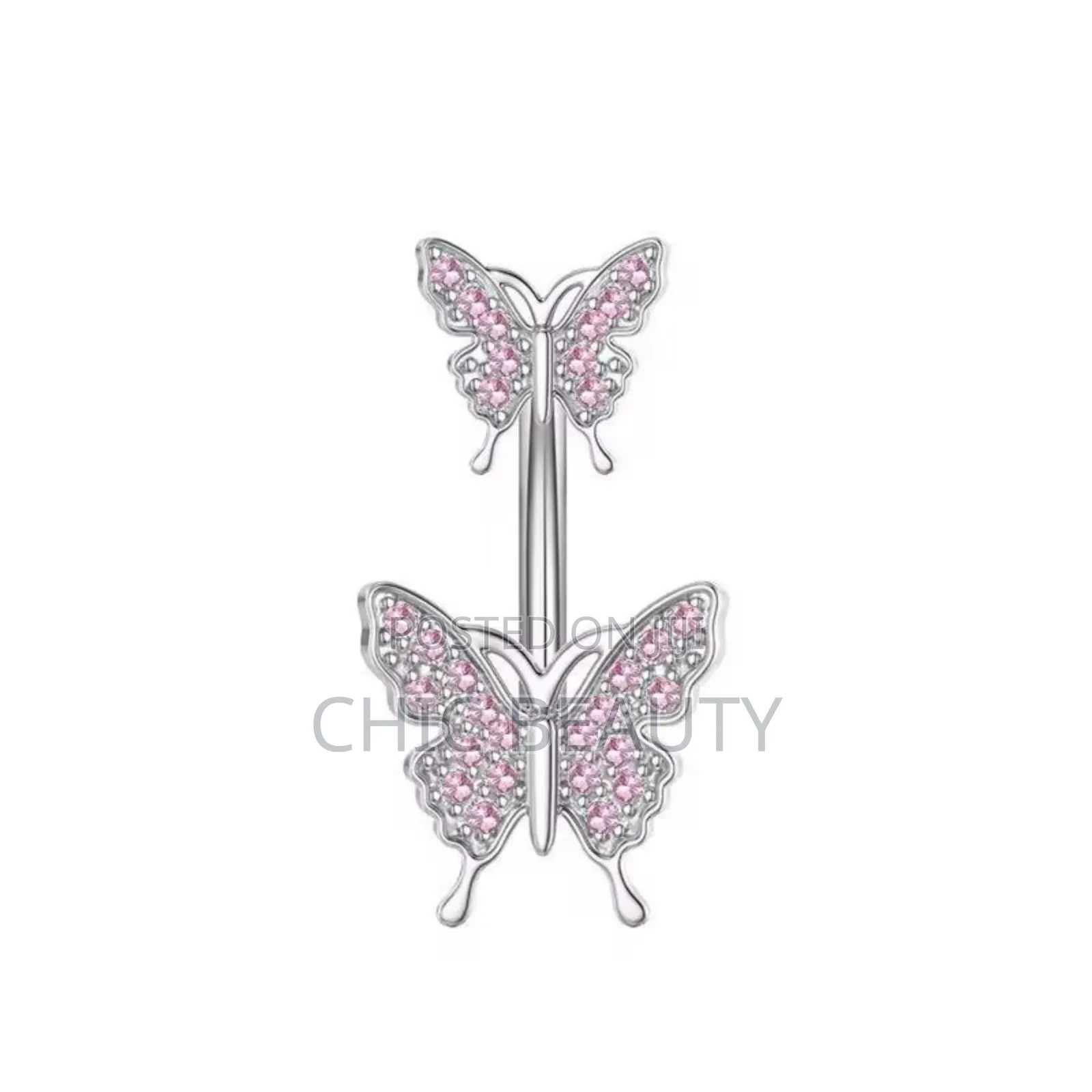Cute Butterfly Belly Button Jewelry Different Colors Stainless Steel
