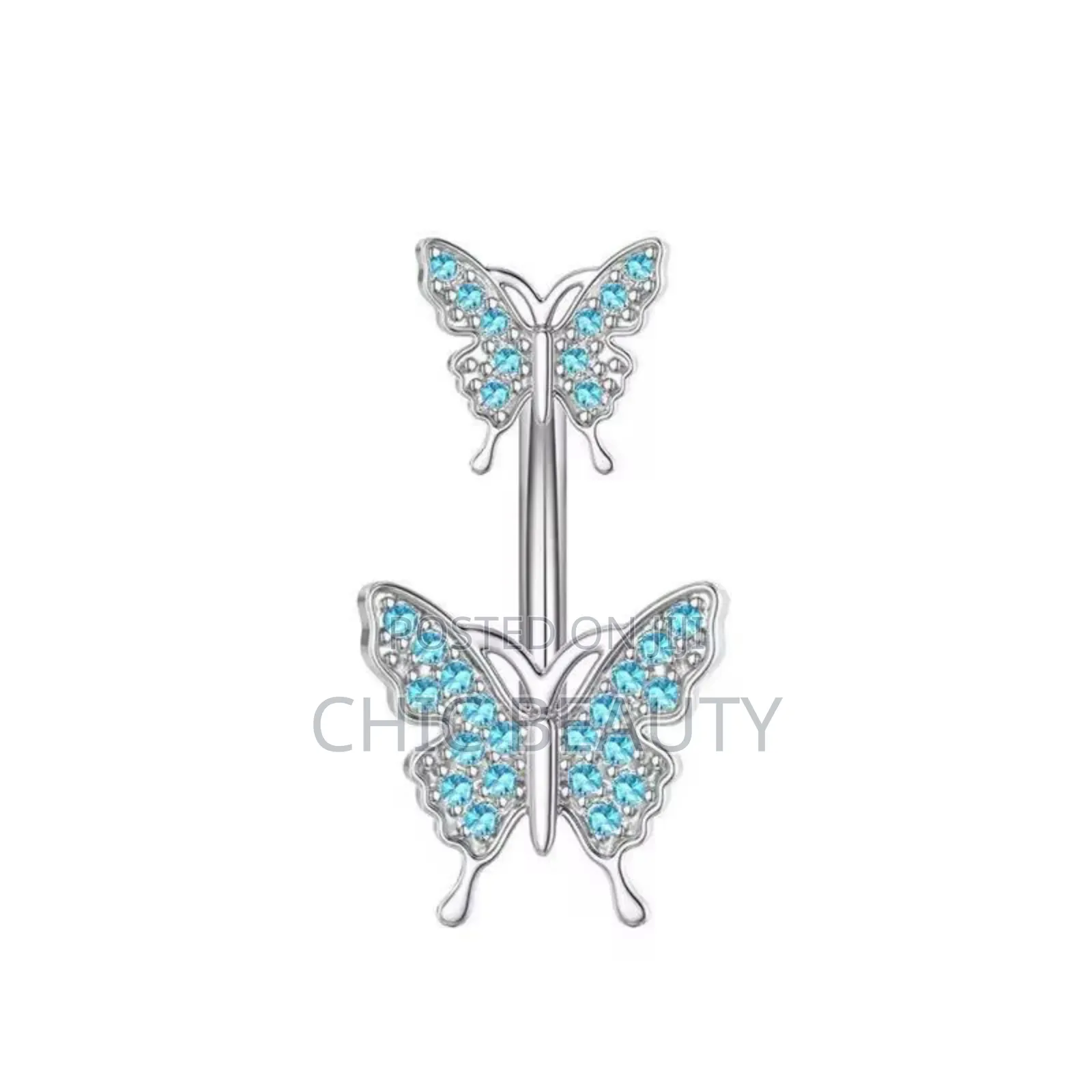 Cute Butterfly Belly Button Jewelry Different Colors Stainless Steel
