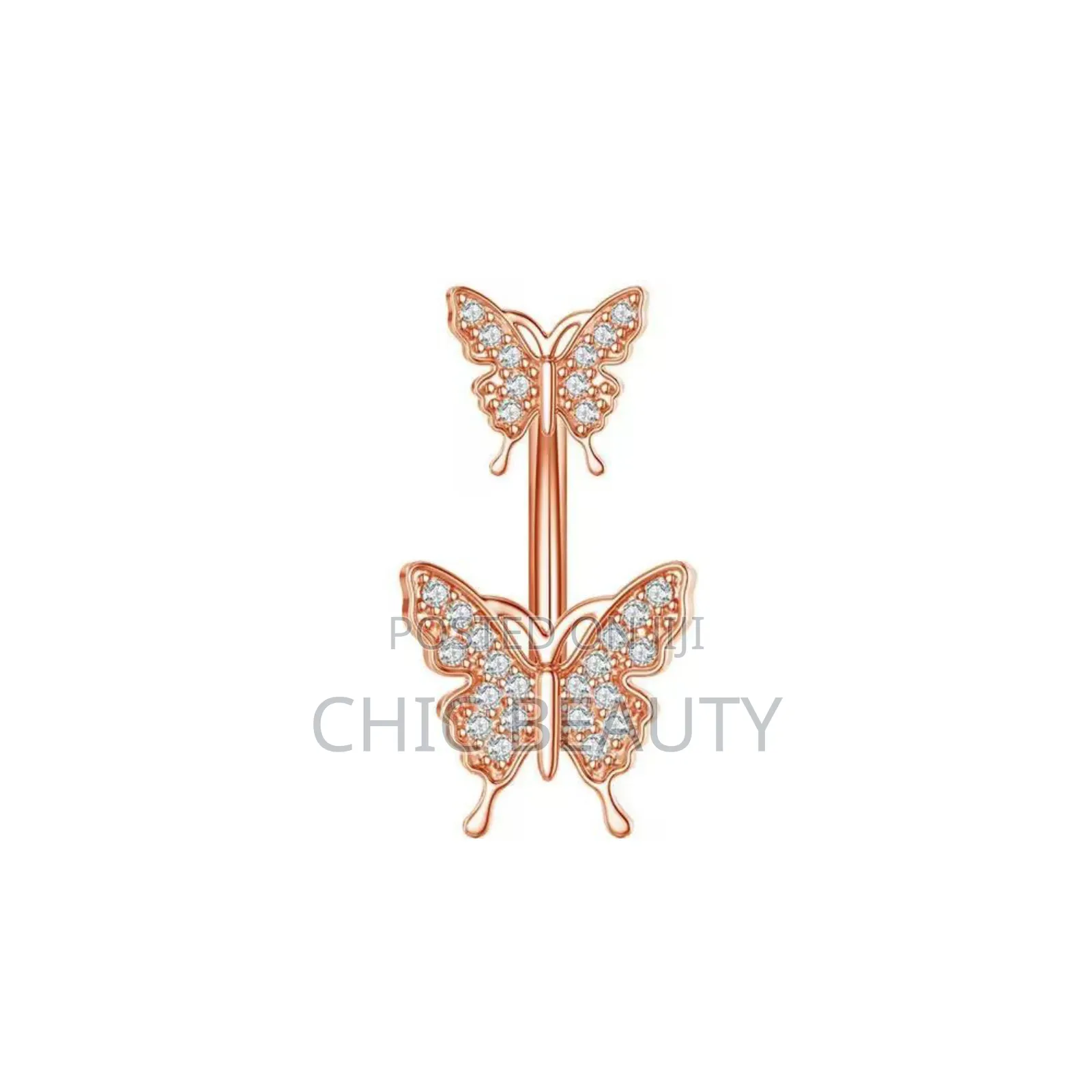 Cute Butterfly Belly Button Jewelry Different Colors Stainless Steel