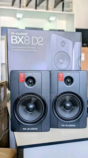 M-Audio Bx8 D2 Active Solid Bass Response Studio Monitors Paired