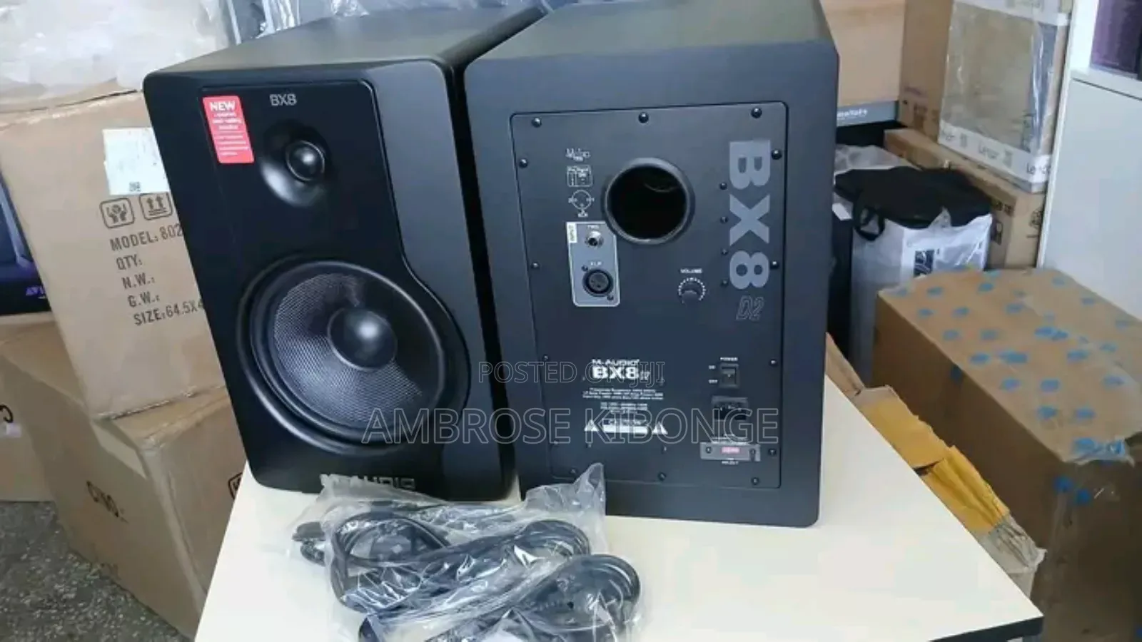 M-Audio Bx8 D2 Active Solid Bass Response Studio Monitors Paired