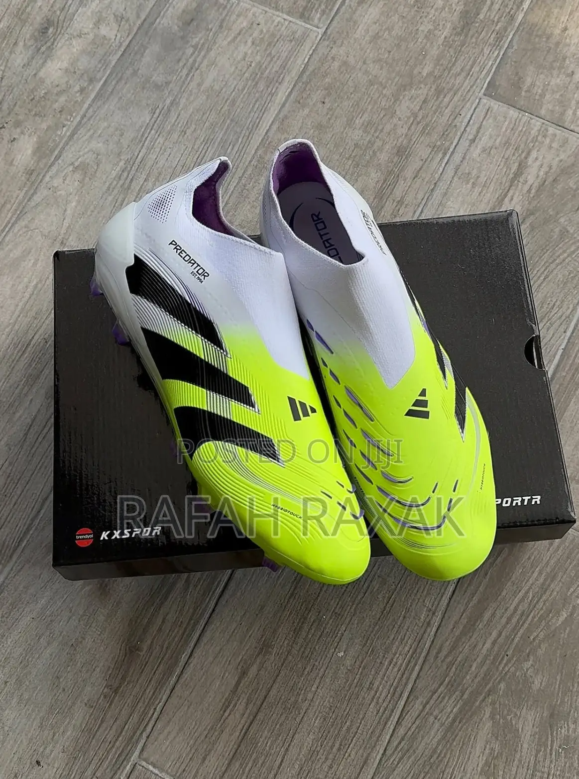 Original Green/White Adidas Predator Elite Laceless Football Boots