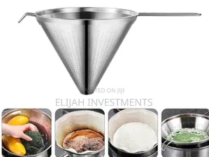 Stainless Steel Funnel With a Built-in Strainer