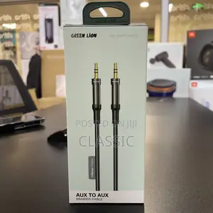 Green Lion Aux to Aux Braided Cable(1m)