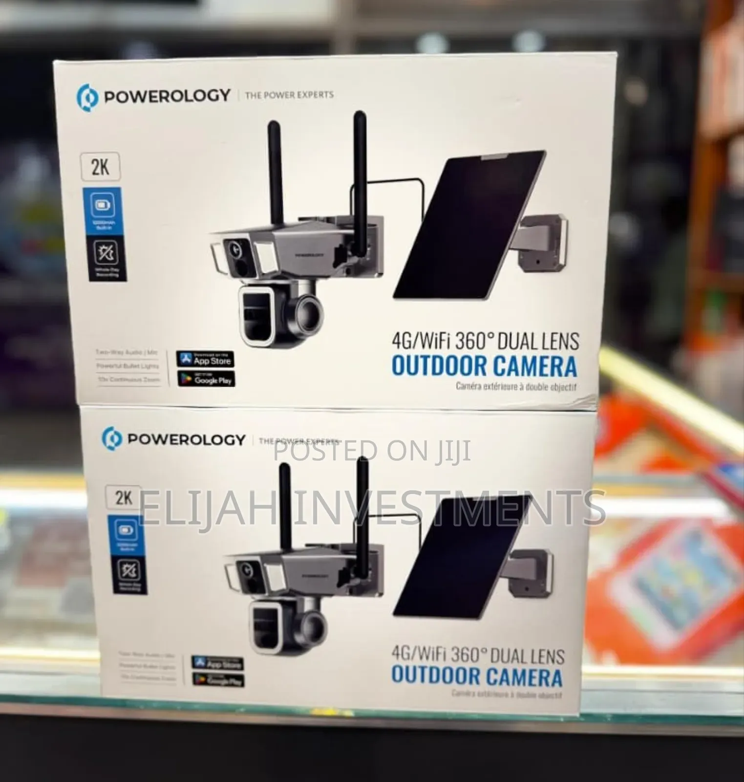 Powerology 4g/Wifi 360° Dual Lens Outdoor Camera