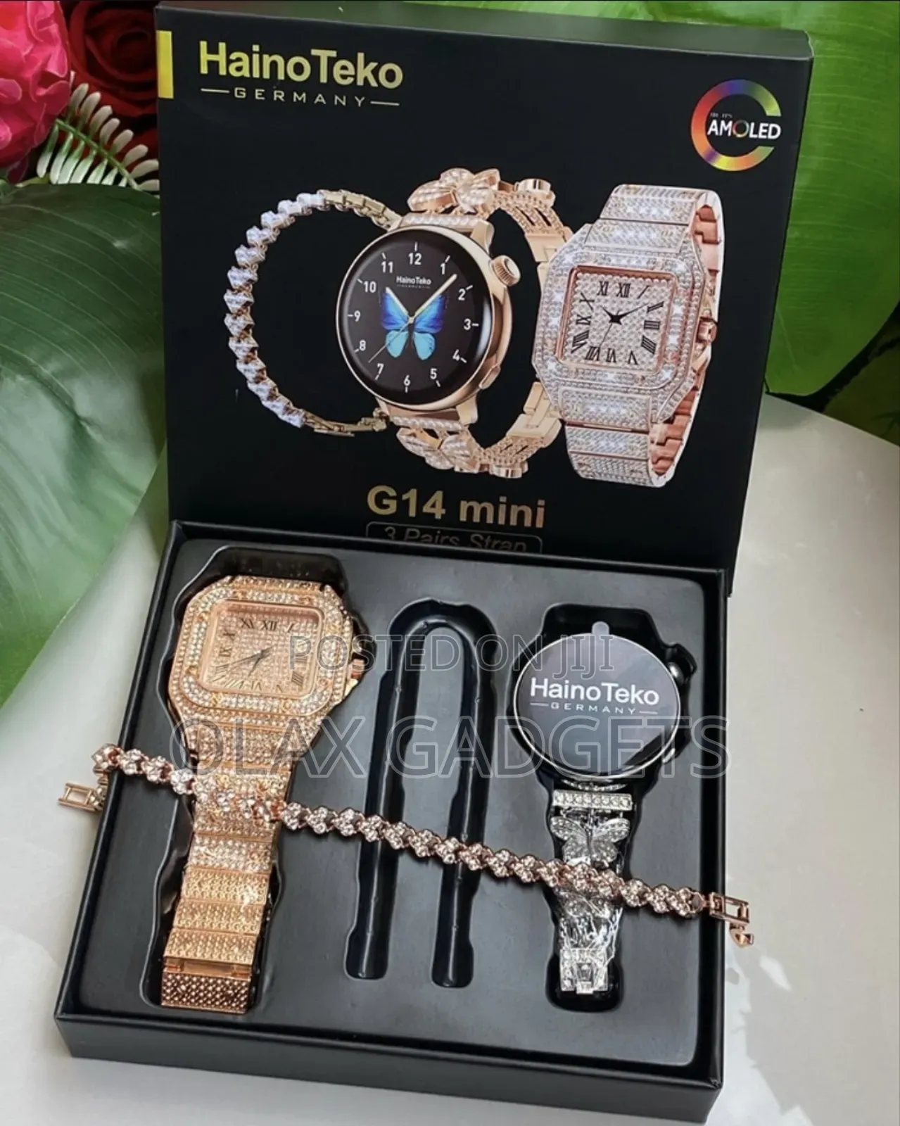 Hainoteko G14 Mini Smart Watch With Stylish Analog Watch and Bracelet