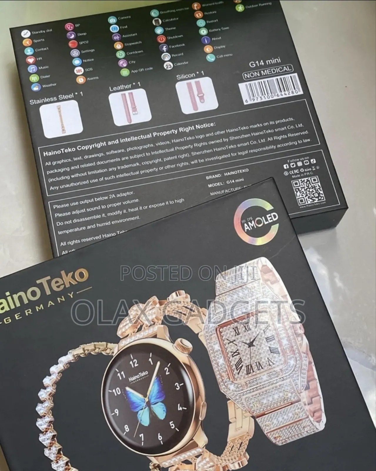 Hainoteko G14 Mini Smart Watch With Stylish Analog Watch and Bracelet