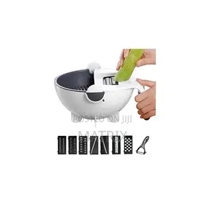 9 in 1 Multi Functional Wet Basket Chopper, Grater and Slicer-White