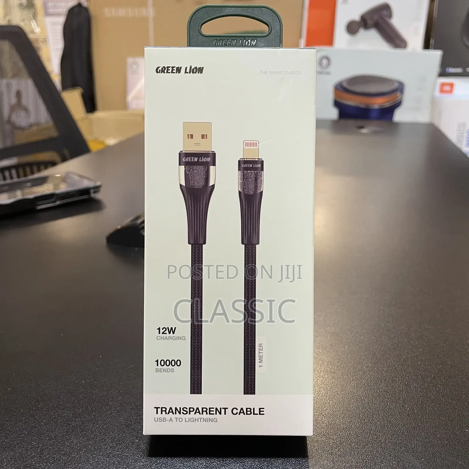 Green Lion Transparent Cable Usb-a to Lightning – 1m
