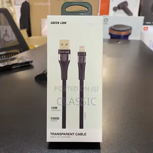 Green Lion Transparent Cable Usb-a to Lightning – 1m