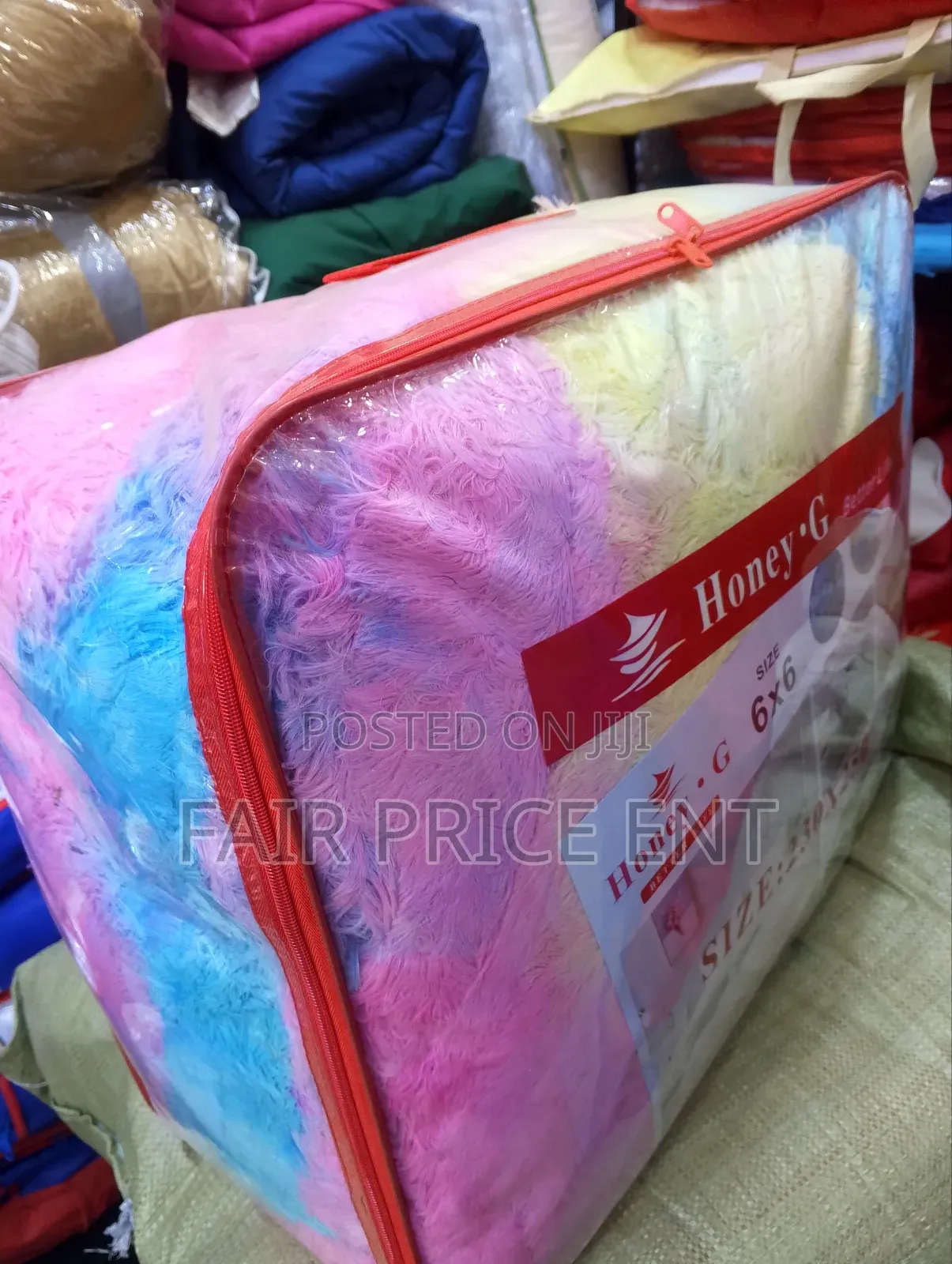 Executive Duvet Hairy Fluffy Set. 6x6. ( Pink)