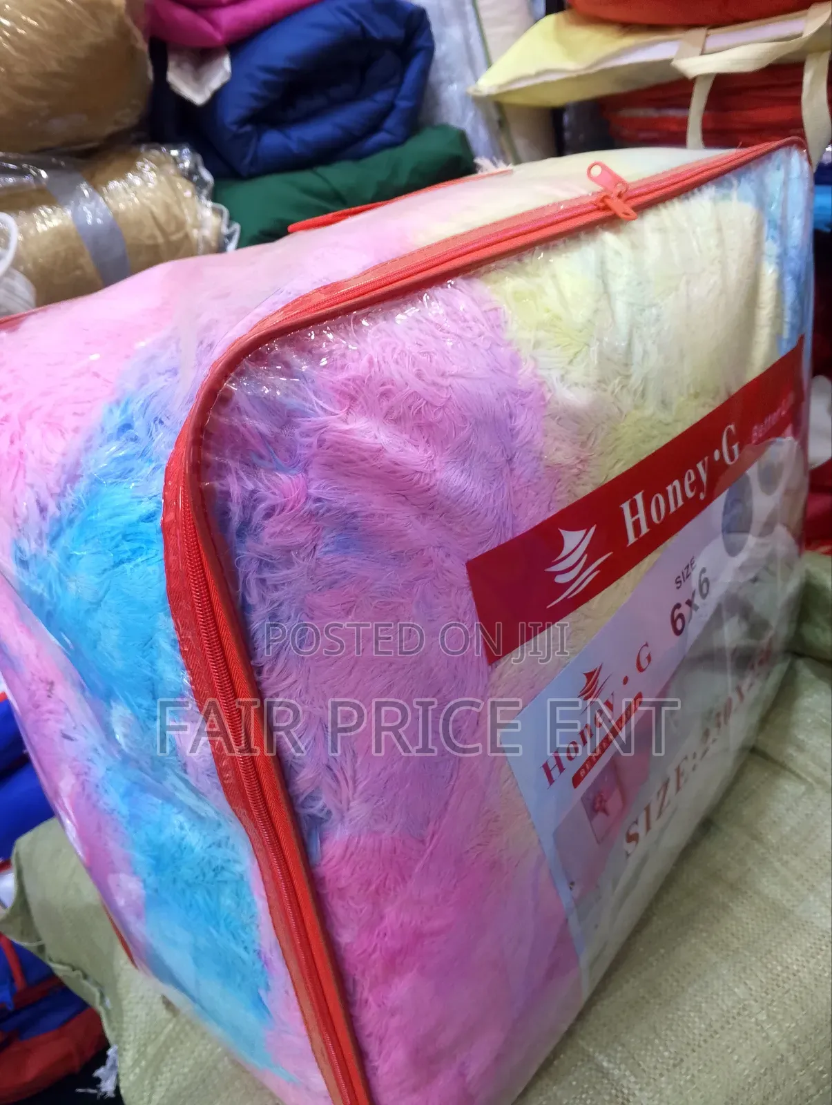 Executive Duvet Hairy Fluffy Set. 6x6. ( Pink)