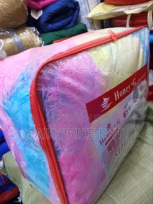 Executive Duvet Hairy Fluffy Set. 6x6. ( Pink)