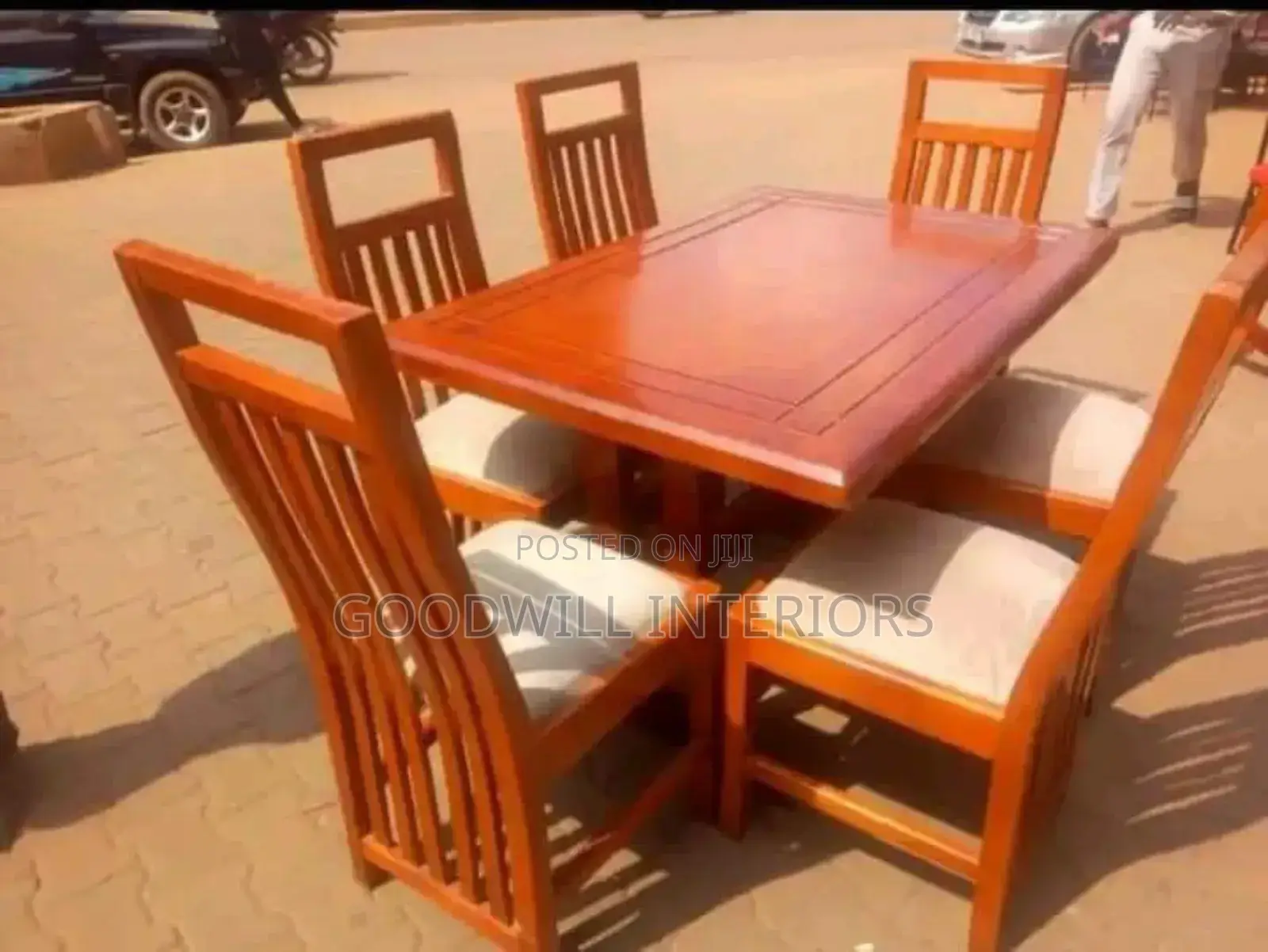 Shinny Brown Six Seater Dining Table