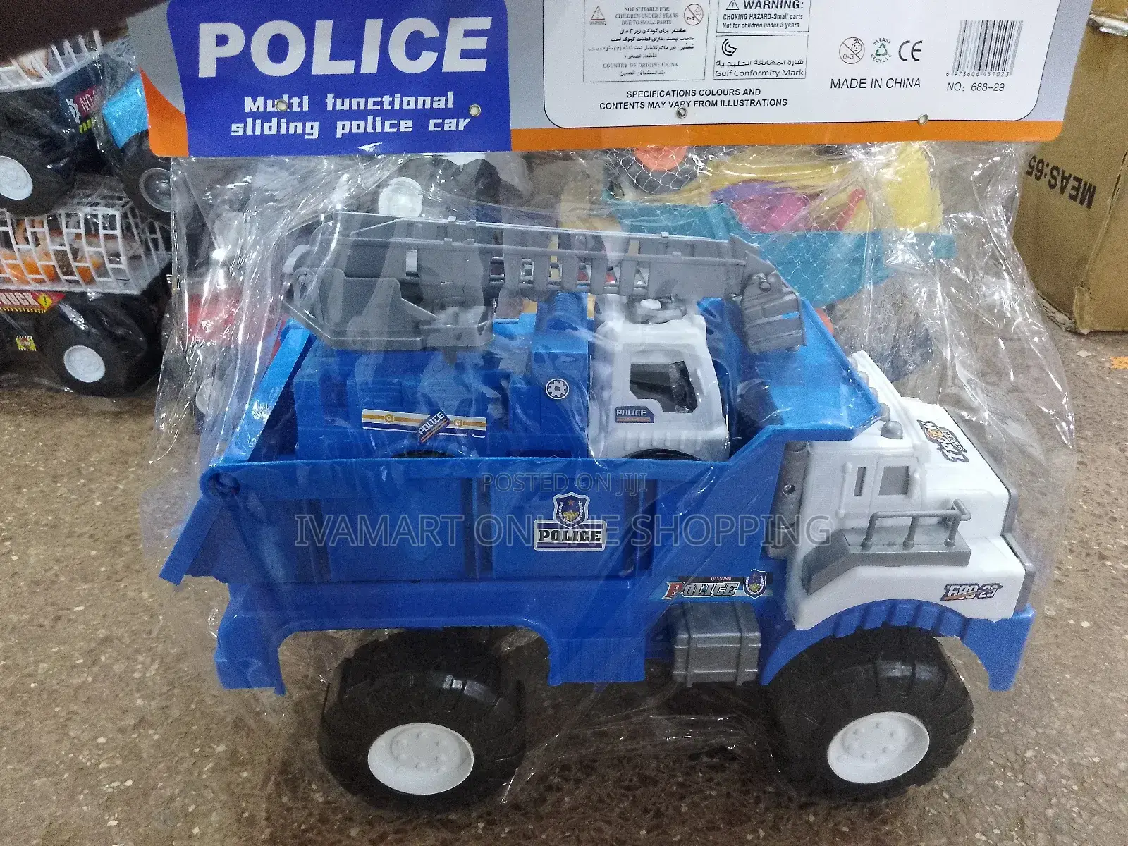 Fire / Police Heavy Duty Truck Toys for Kids - Manually Pushed