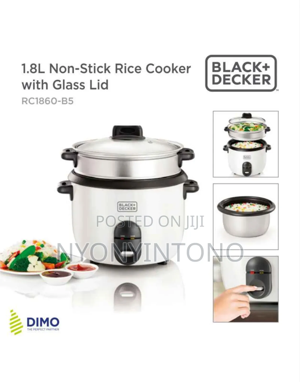 Black Decker 2.8l Top-Quality Rice Cooker With 2yrs Wty