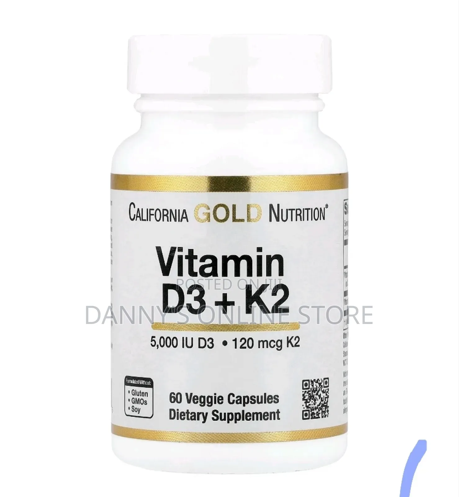 Vitamin D3 5000iu and , as Mk-7, 5,000 Iu, 60 Vegetable Capsules