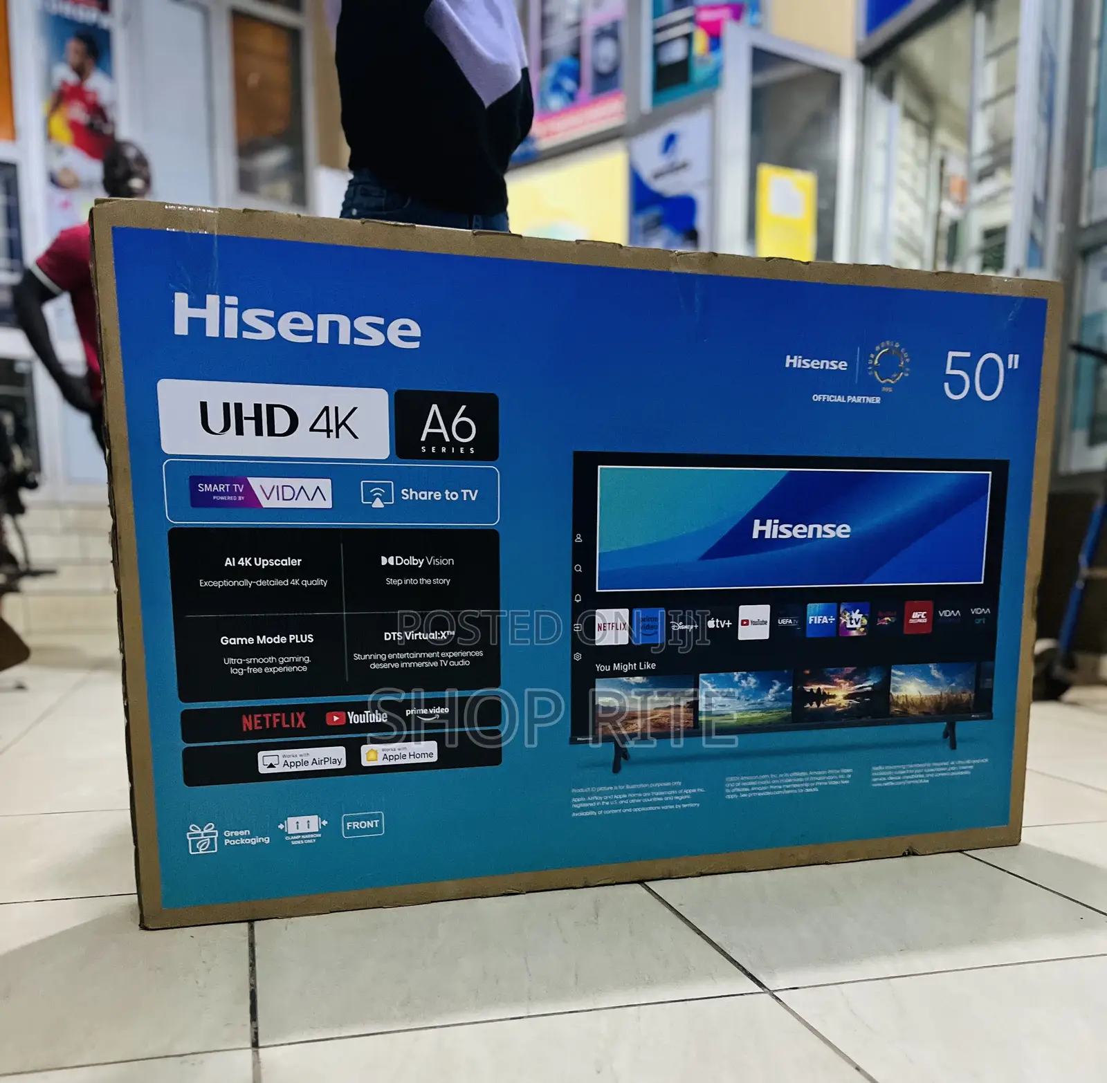 Hisense 50 Inches Smart A6 Series Orginal Ai TVS
