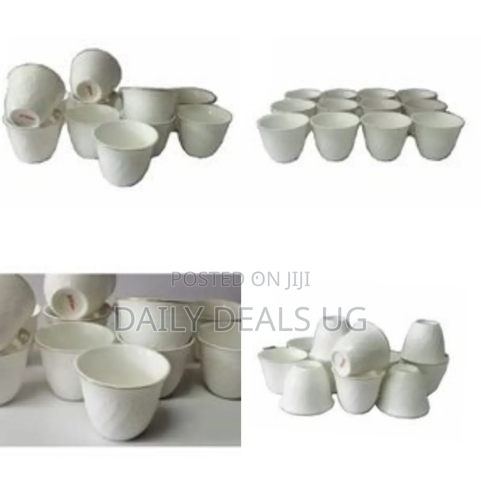 12 Pieces of Cappuccino Latte Espresso Coffee Cups Tumblers - White