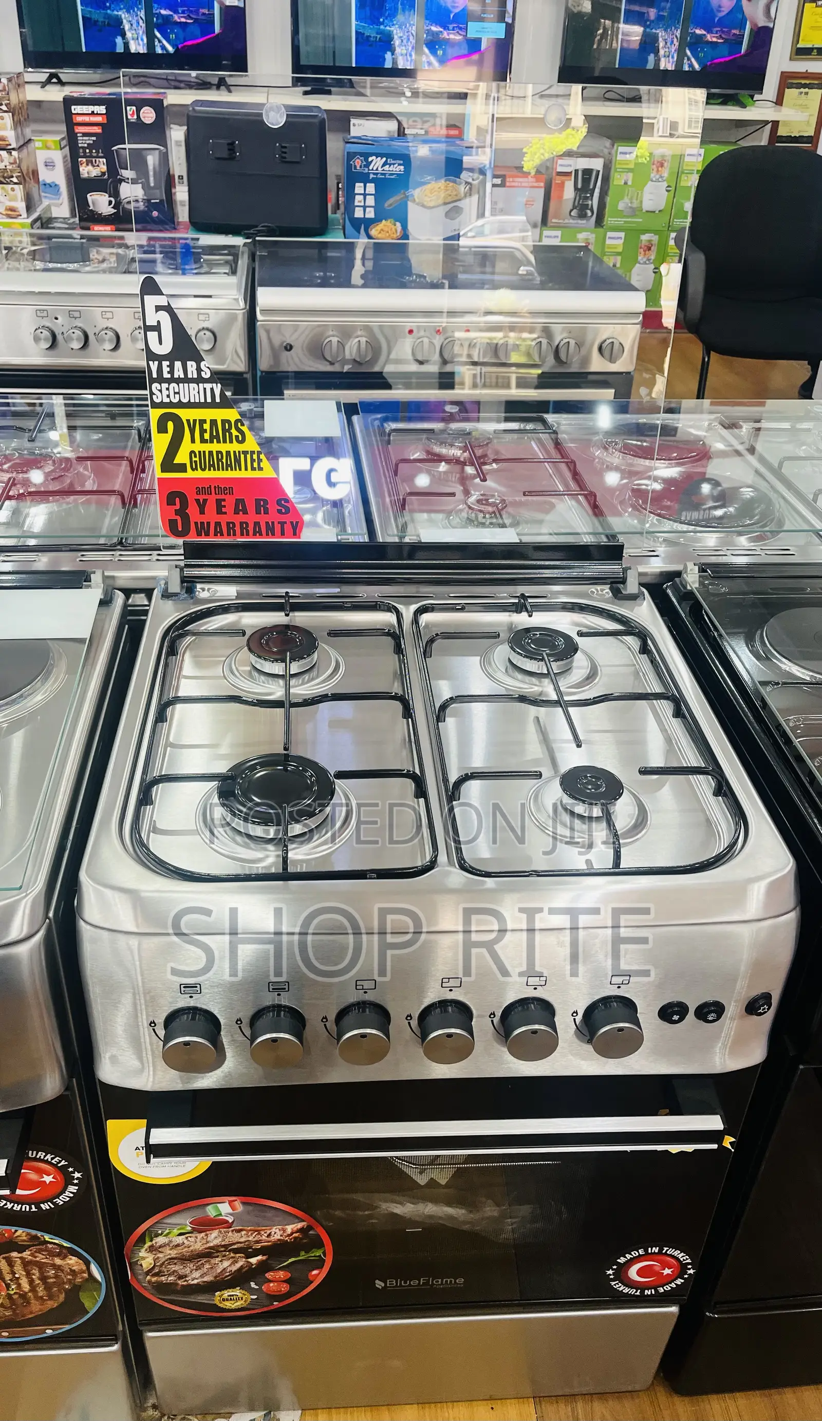 Blueflame Full Gas 60/60cm Stainless Steel Cookers