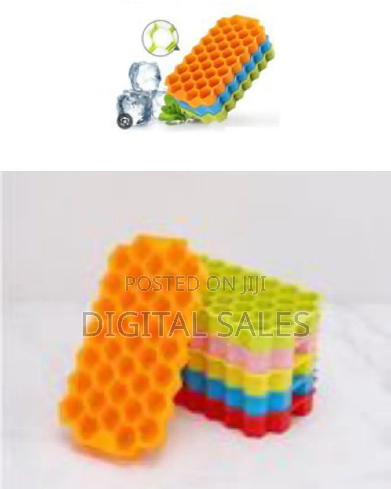 1 Piece Ice Cube Tray 37 Grids Silicone Ice Cube Mold for Freezer