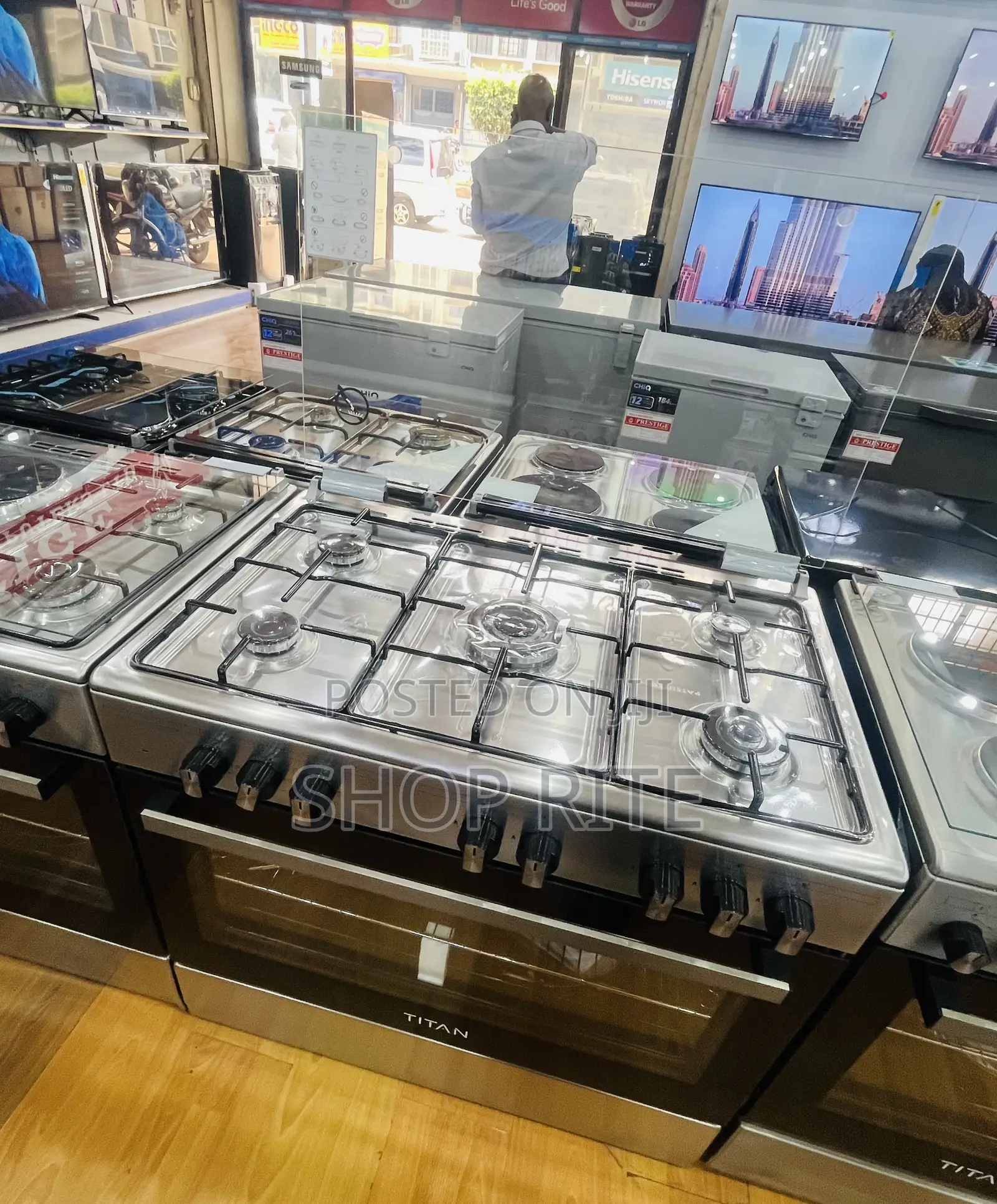 Titan 5 Gas Bunners 90by 60 Cm Cooker