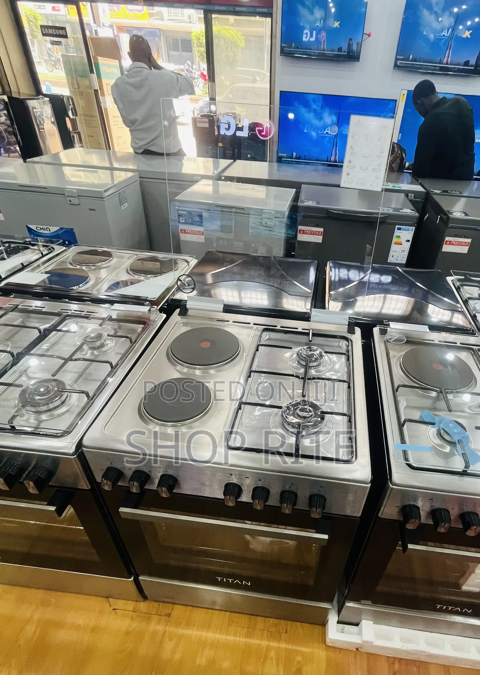 Titan Cooker 2gas 2electric Cooker 60/60 Cm
