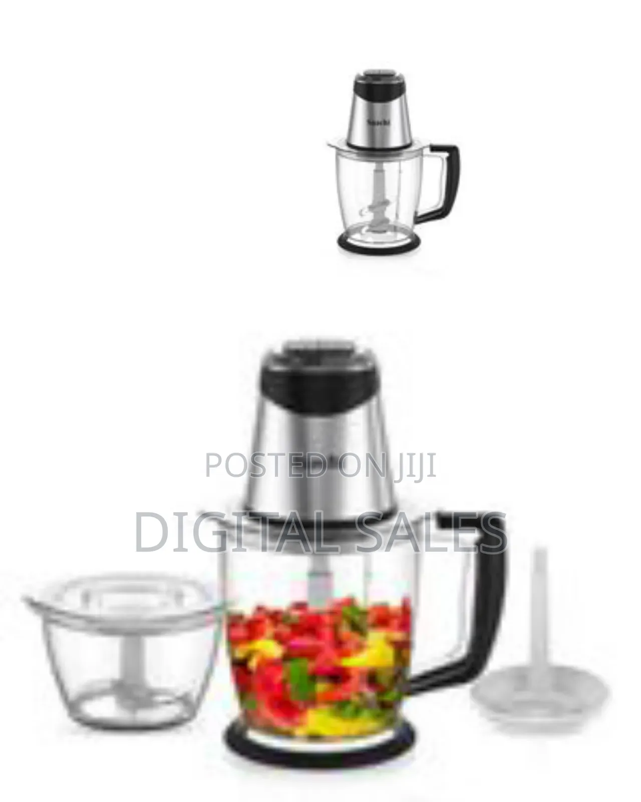 Saachi 1.5l Electric Chopper Egg Beater Bowl Meat Mincer Grinder