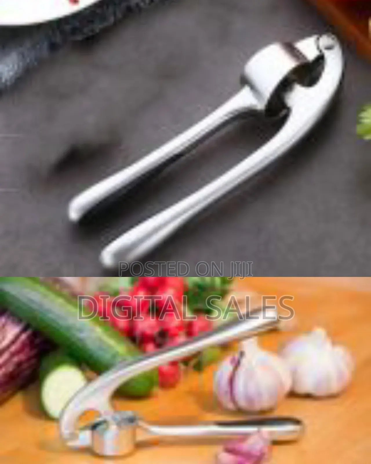 Stainless Steel Garlic Press Home Pound Garlic Kitchen Tool 17 Cm