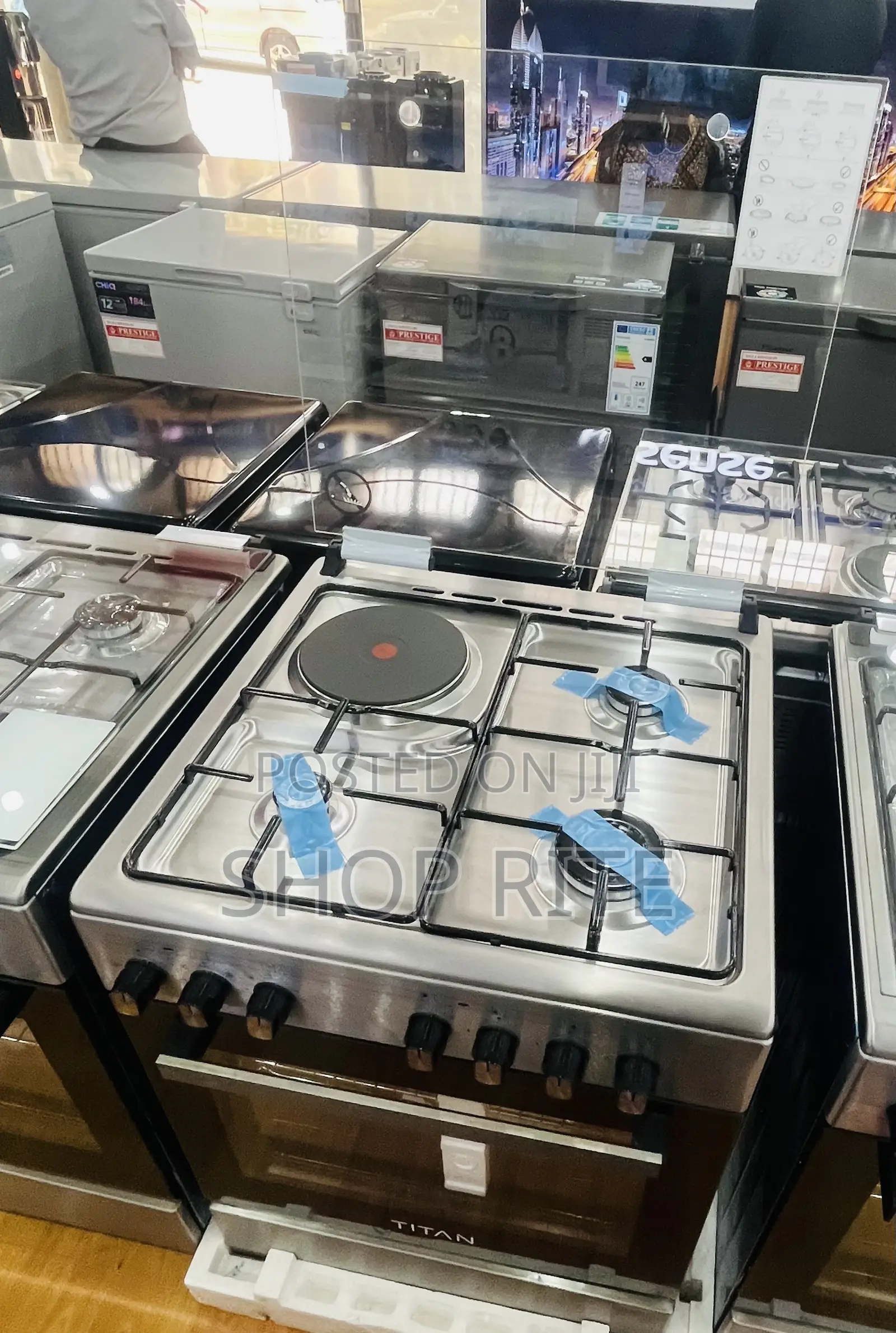 Titan 3 Gas 1 Electric Cooker Stainless Steel