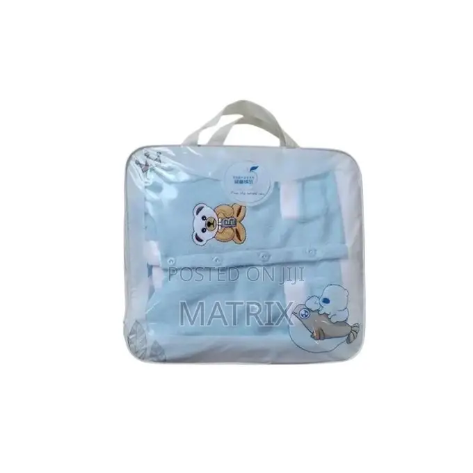 8pcs Unisex Newborn Baby Clothing Receiving Set - Blue
