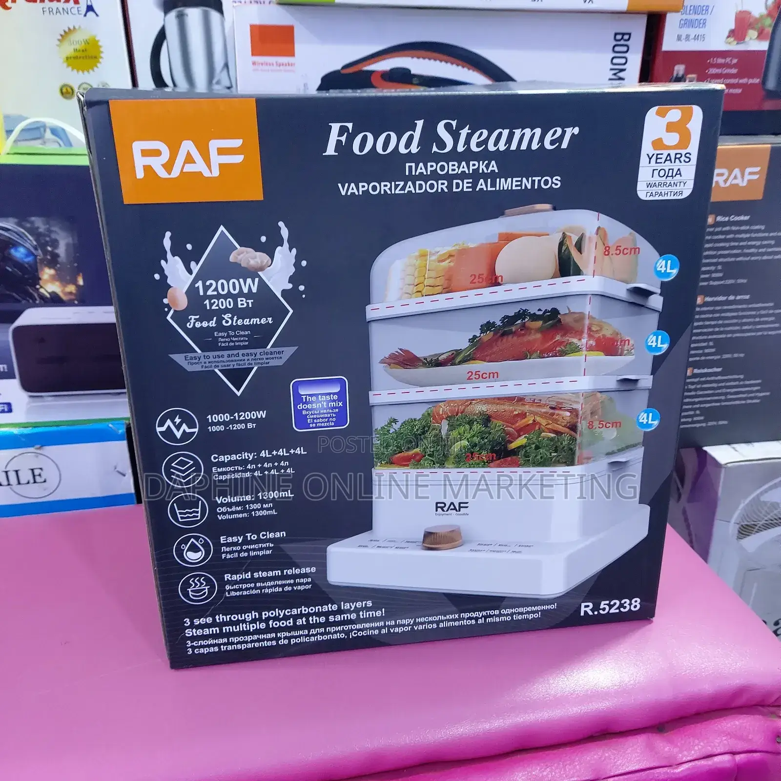 Food Steamer 1200w Raf/Electric Food Steamer Raf