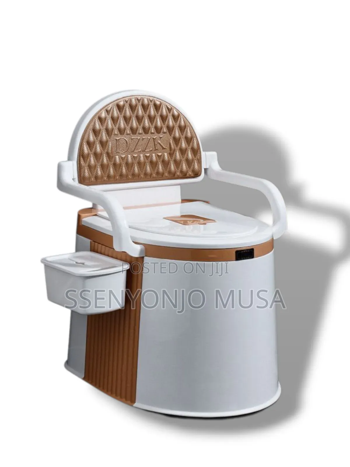 Portable Toilet With Detachable Bucket Roll Holder, Indoor/Outdoor.