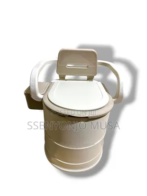 Portable Toilet With Detachable Bucket Roll Holder, Indoor/Outdoor.