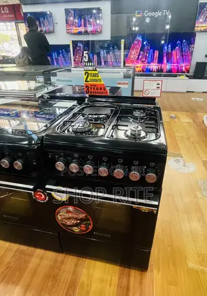 Blueflame 50 by 50 3 Gas 1 Electric Black Cooker