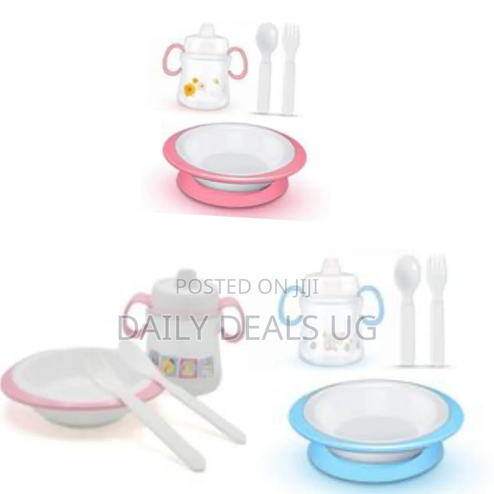 4 in 1 Baby Tableware, Bpa Free, Feeding Set, Suction Base, With Bowl