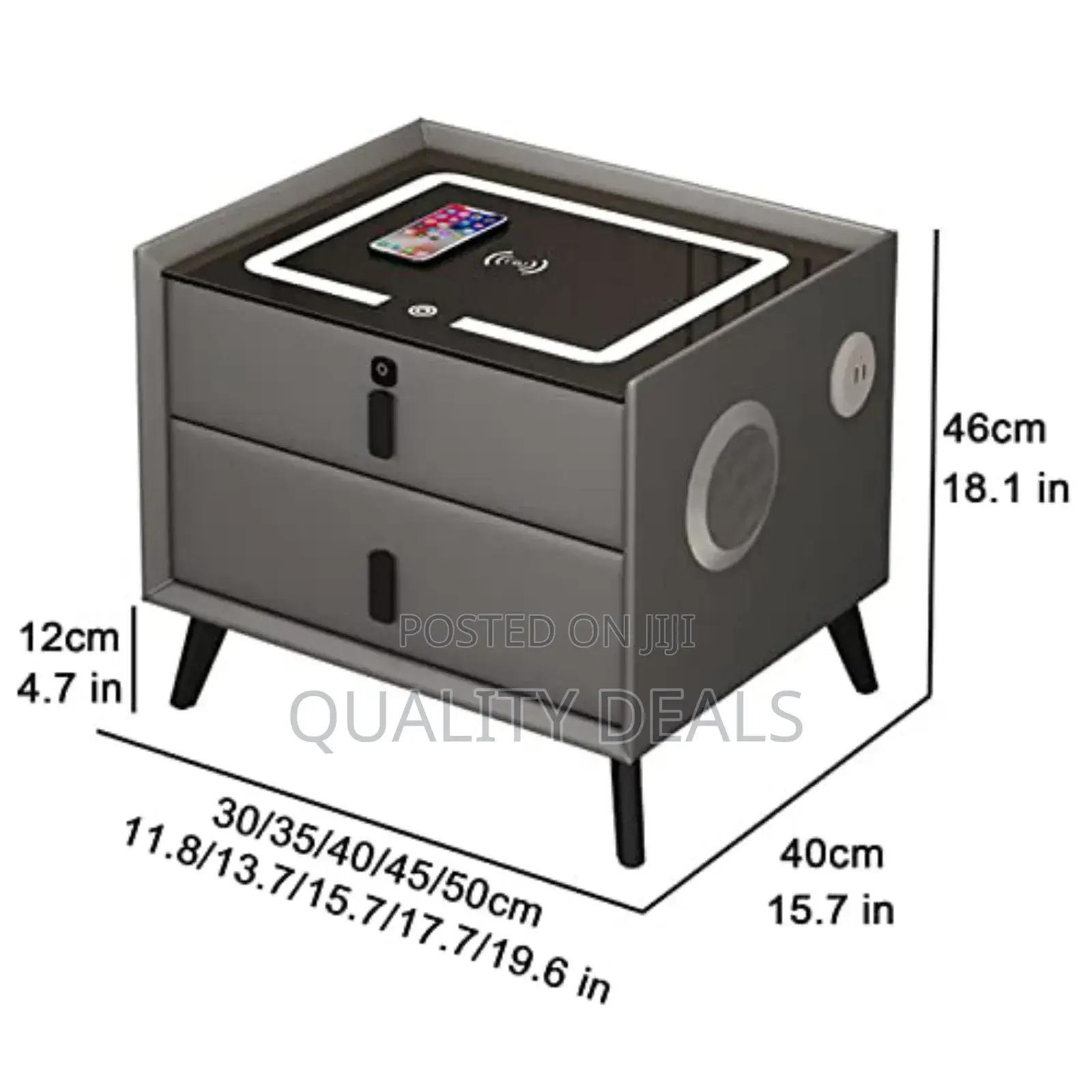 Smart Meble Smart Bedside Table With Wireless Charging,