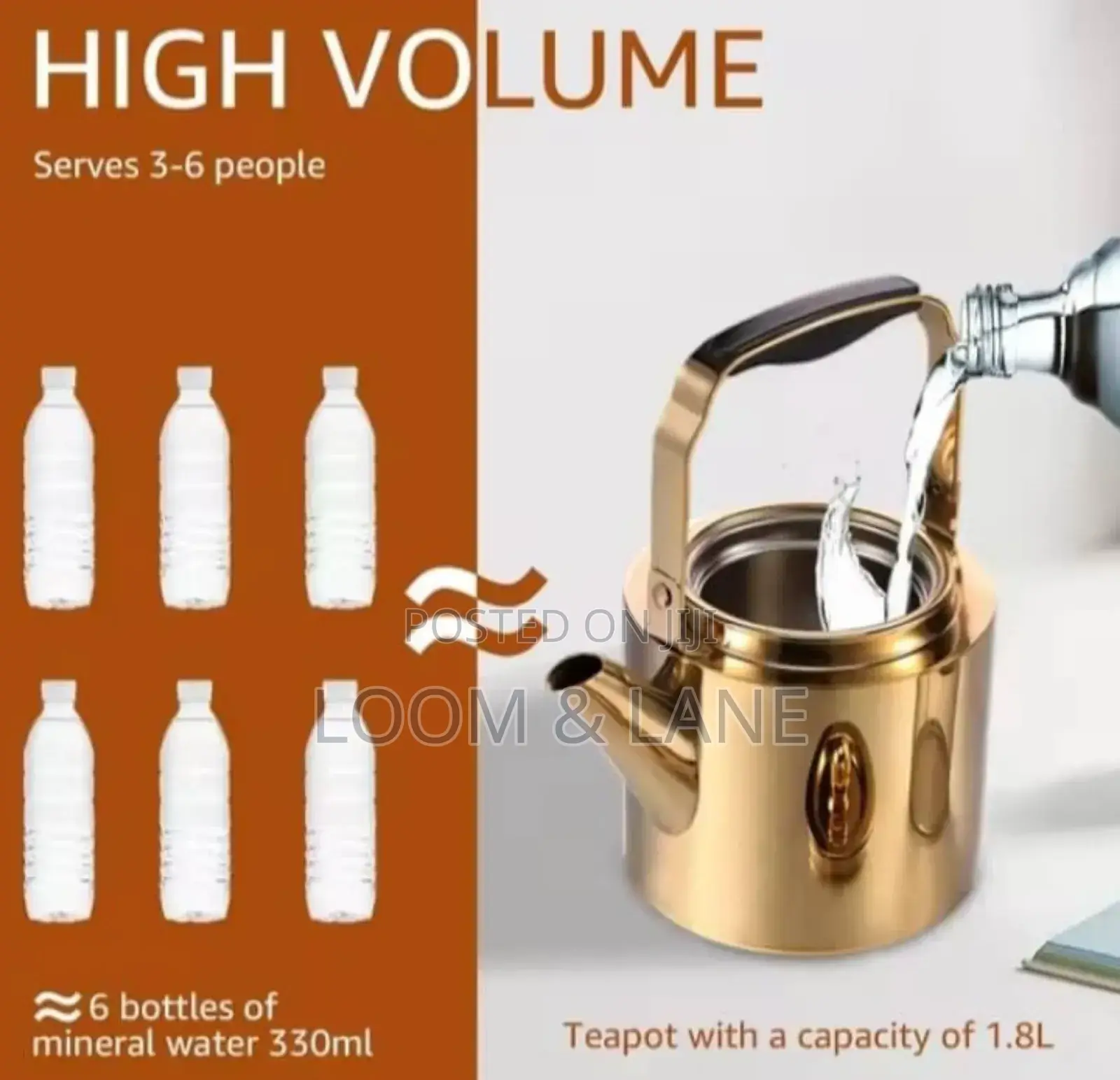 1.8 Litres Stainless Steel Tea Pot Kettle