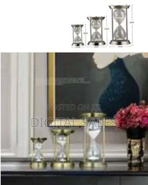 18*10cm Sand Timer Rotating Hourglass Brass Tone 15 30 60 Minutes