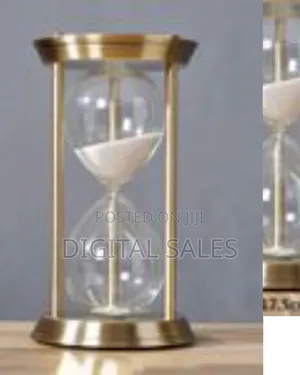 32*17.5cm Sand Timer Rotating Hourglass Brass Tone 15 30 60 Minutes