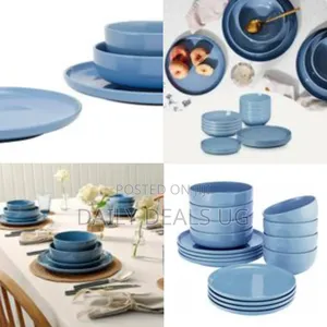 24-Piece Dinnerware Set, Stonewashed Dinner Set for 6 Including Dinner