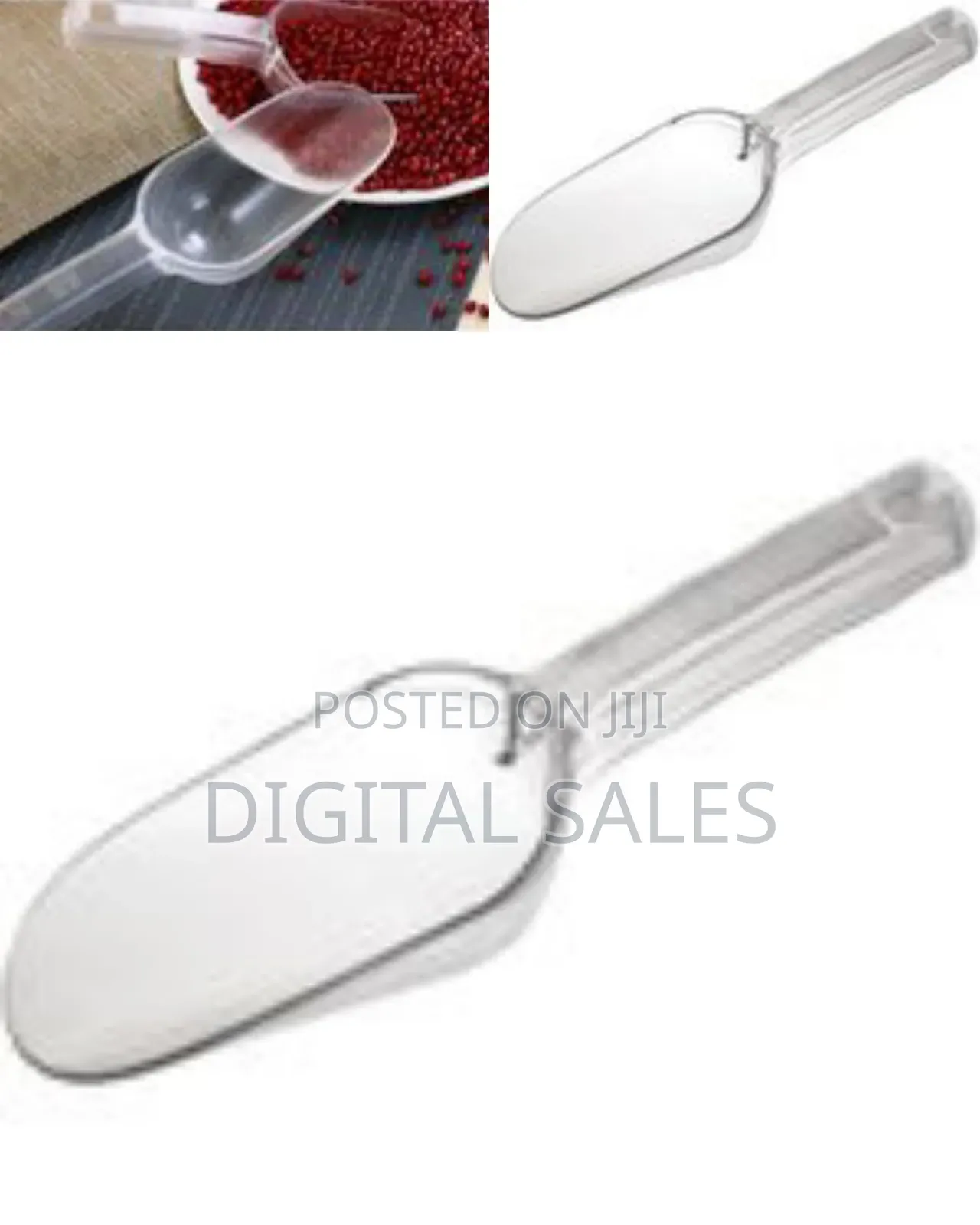 Ice Cube Shovel Scoop Scraper Plastic Clear Ice Bucket