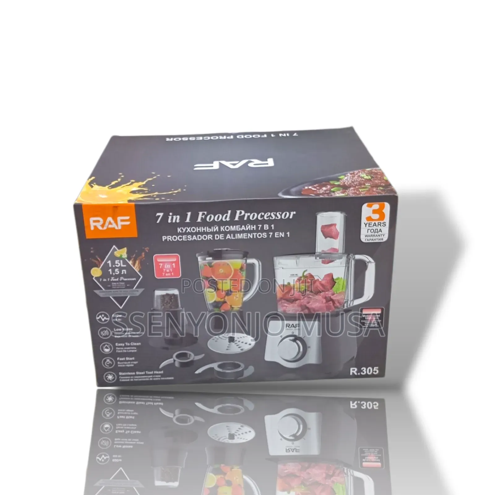 Raf 7-in-1 Food Processor, 600w Multi-Function Blender Juicer Mixer.