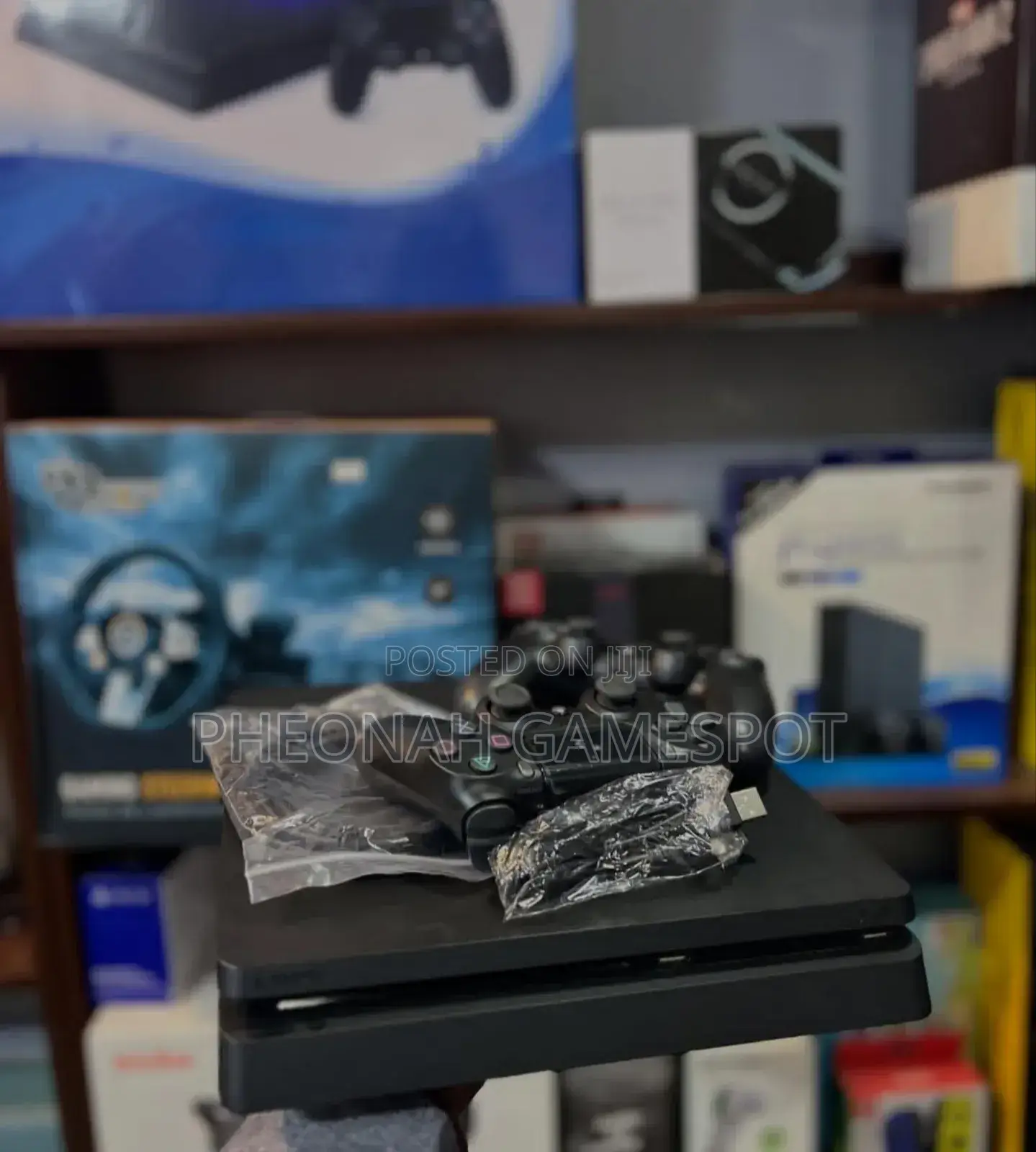 Sony Playstation 4 Slim With 2 Pads and 12 Games. Used Direct From Usa