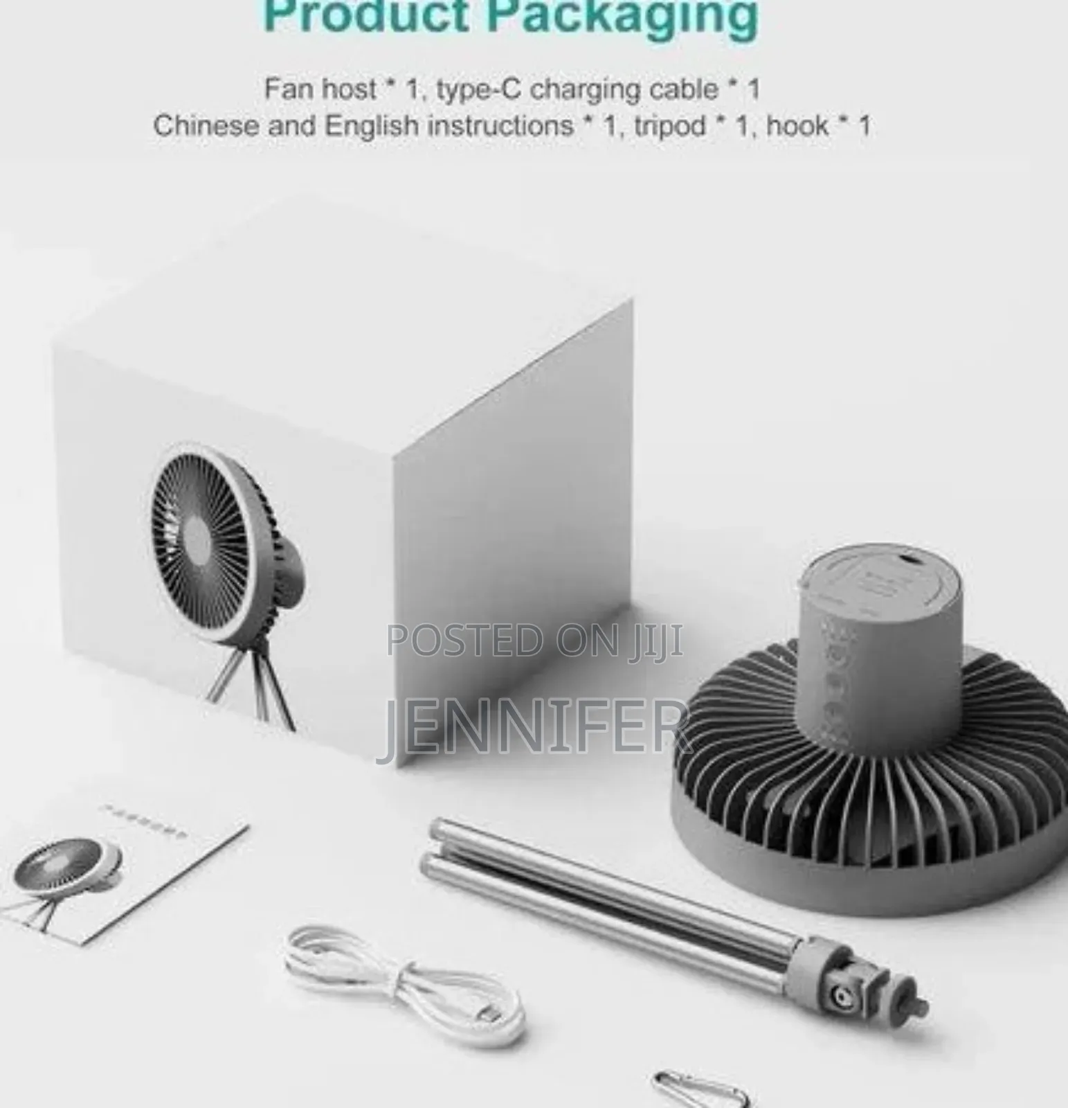 Multifunctional Outdoor Camping Fan With Led Lighting