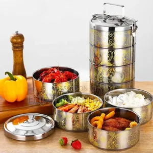 5 Layers Multi-Tiered Stainless Steel Tiffin Box