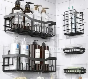 5-Piece Set of Rectangular Bathroom Shelves
