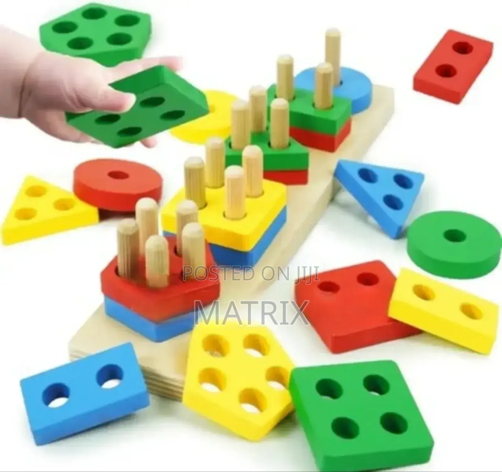 Kids Play Color Stackable Wooden Board