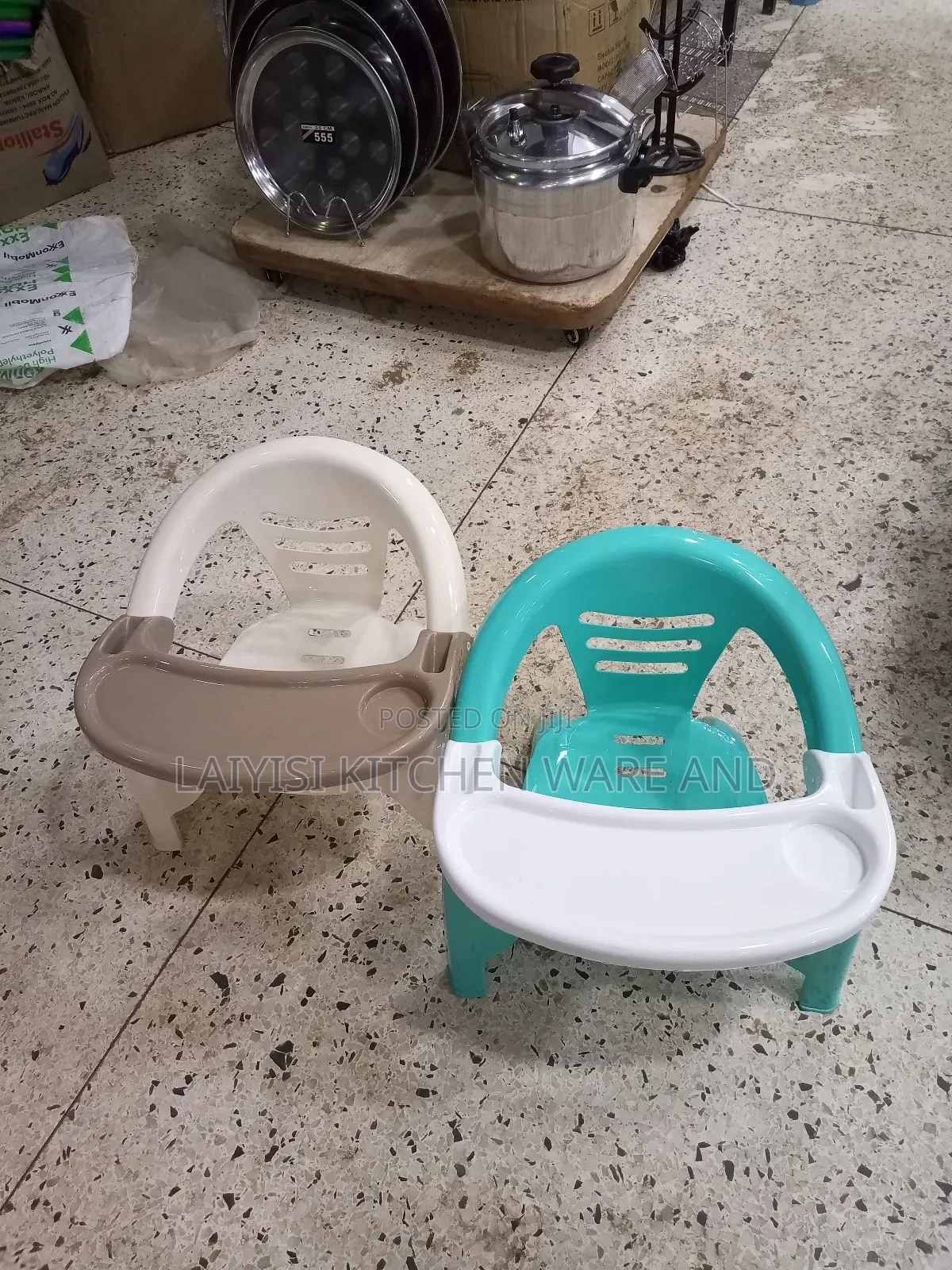 Comfortable Baby Feeding Seating Plastic Chair See