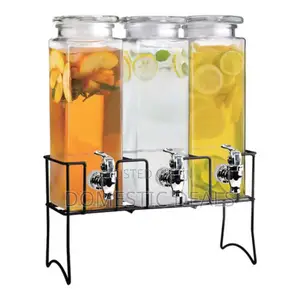 Triple Glass Juice Dispenser With Stand